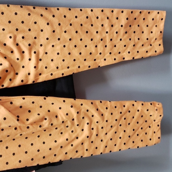 Kensie Girl 3-piece Plush Black Top with Polka Dot Leggings and Hea… - Picture 5 of 9